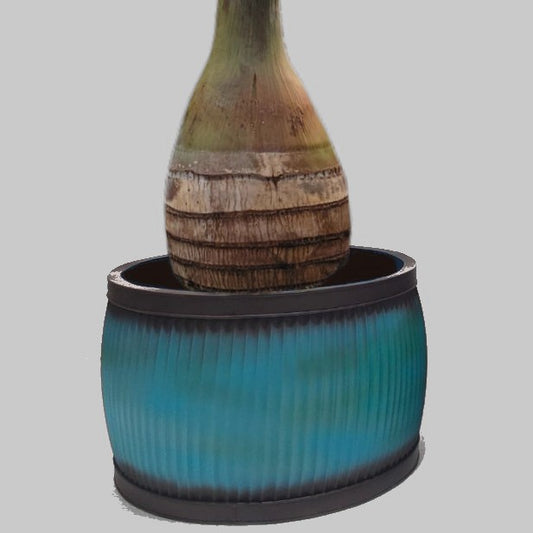 Rustic Elegance: Handmade Galvanized Metal Planter Pot