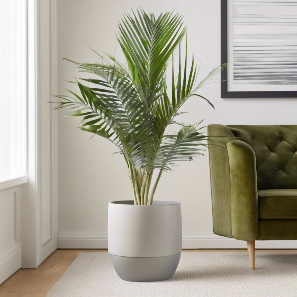 Indoor Majesty Palm in Black Growers Pot: 3-4 Feet Tall